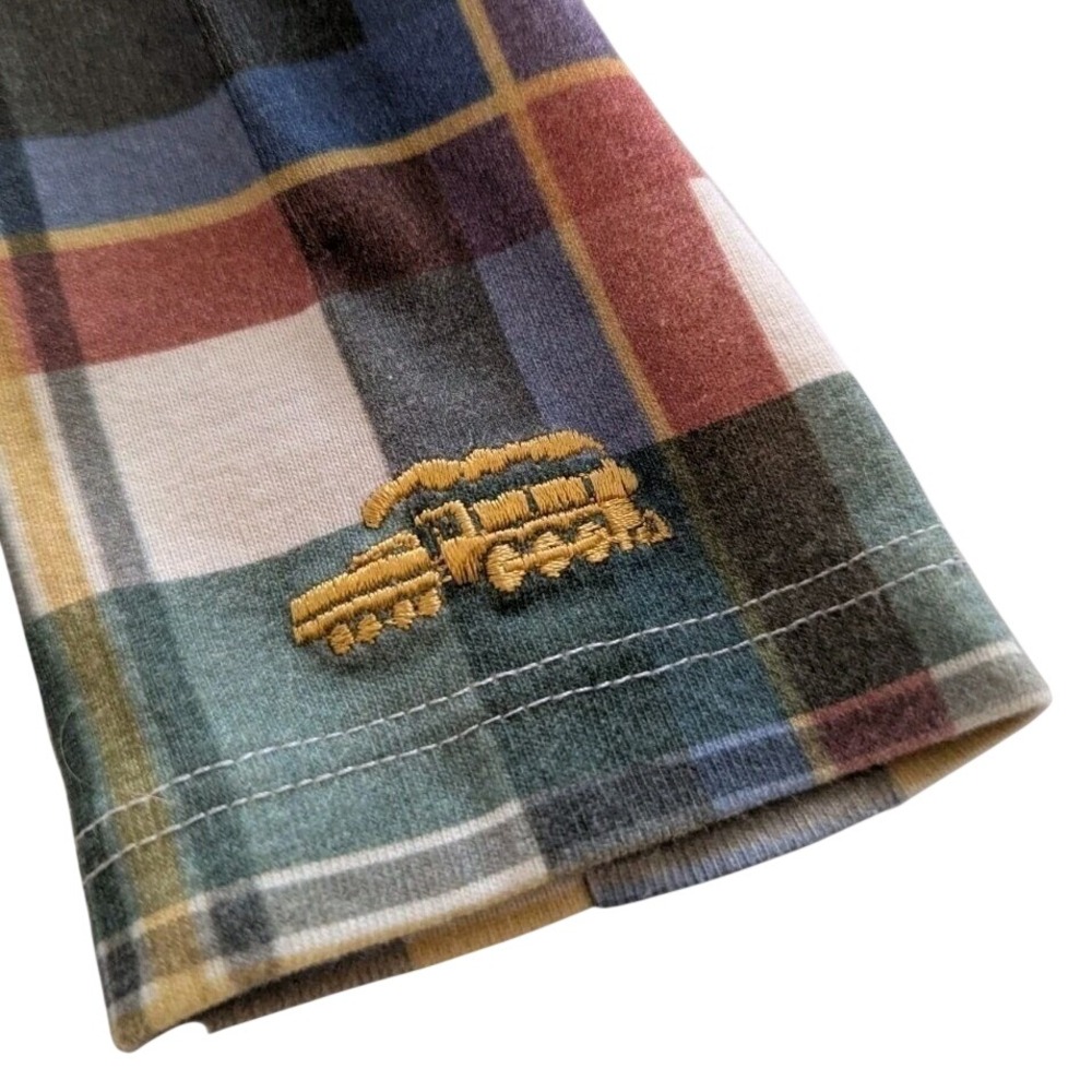 Lulu + Roo Girls 6 The Polar Express Plaid Christmas Holiday Henley Dress Train - Picture 5 of 8